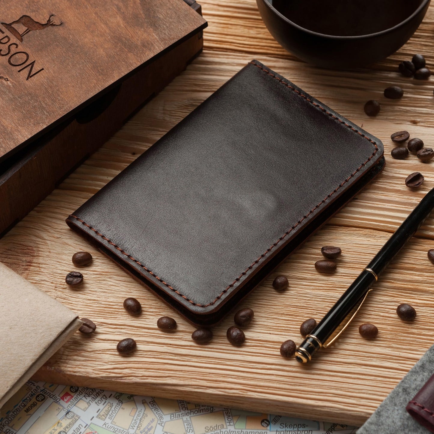 Premium Leather Passport Cover – Doco Brown