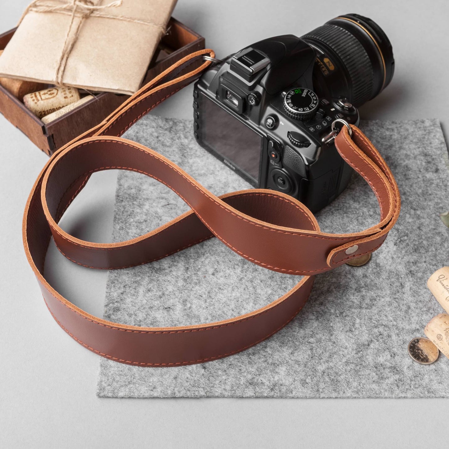 Personalized camera strap FIX Whiskey