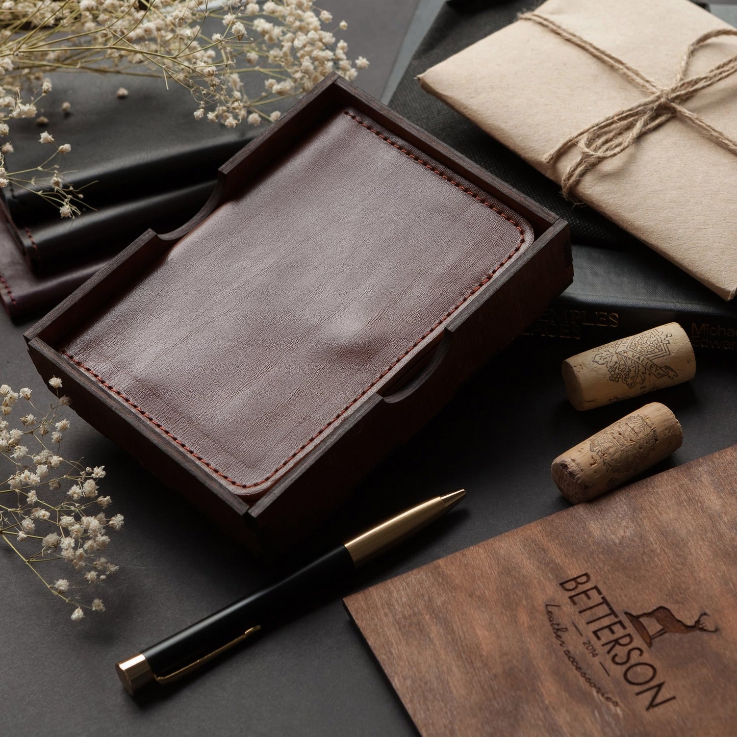 Monogram Leather Passport Sleeve - Cape Town Whiskey