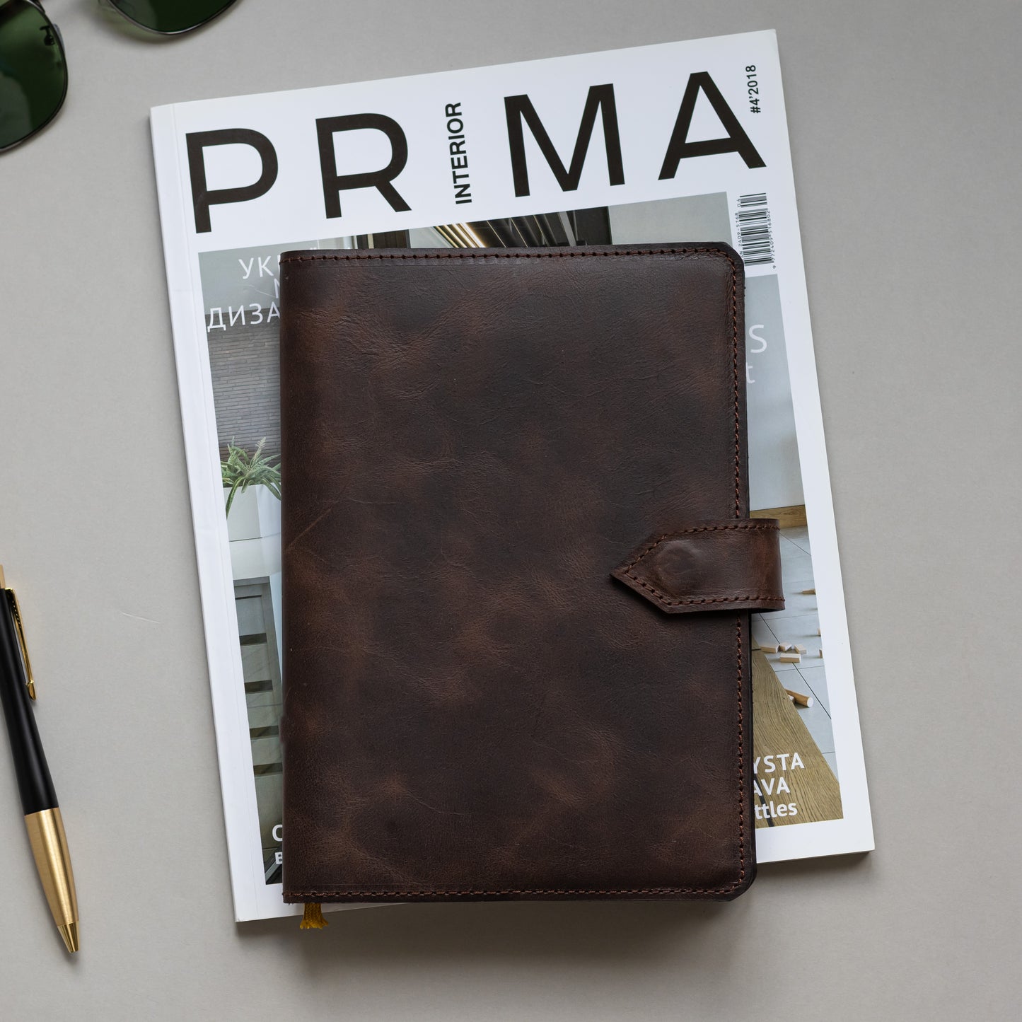 Elegant A5 Leather Notebook – Royal Chocolate