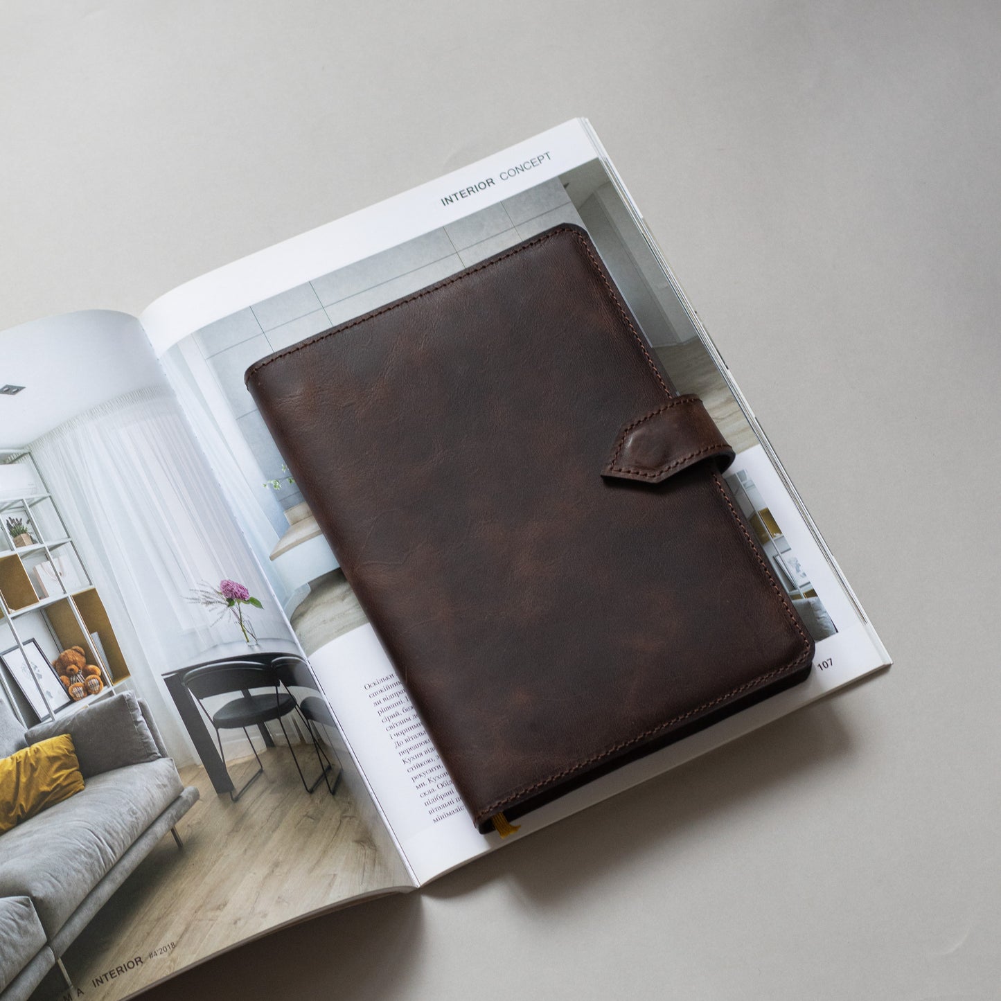 Elegant A5 Leather Notebook – Royal Chocolate
