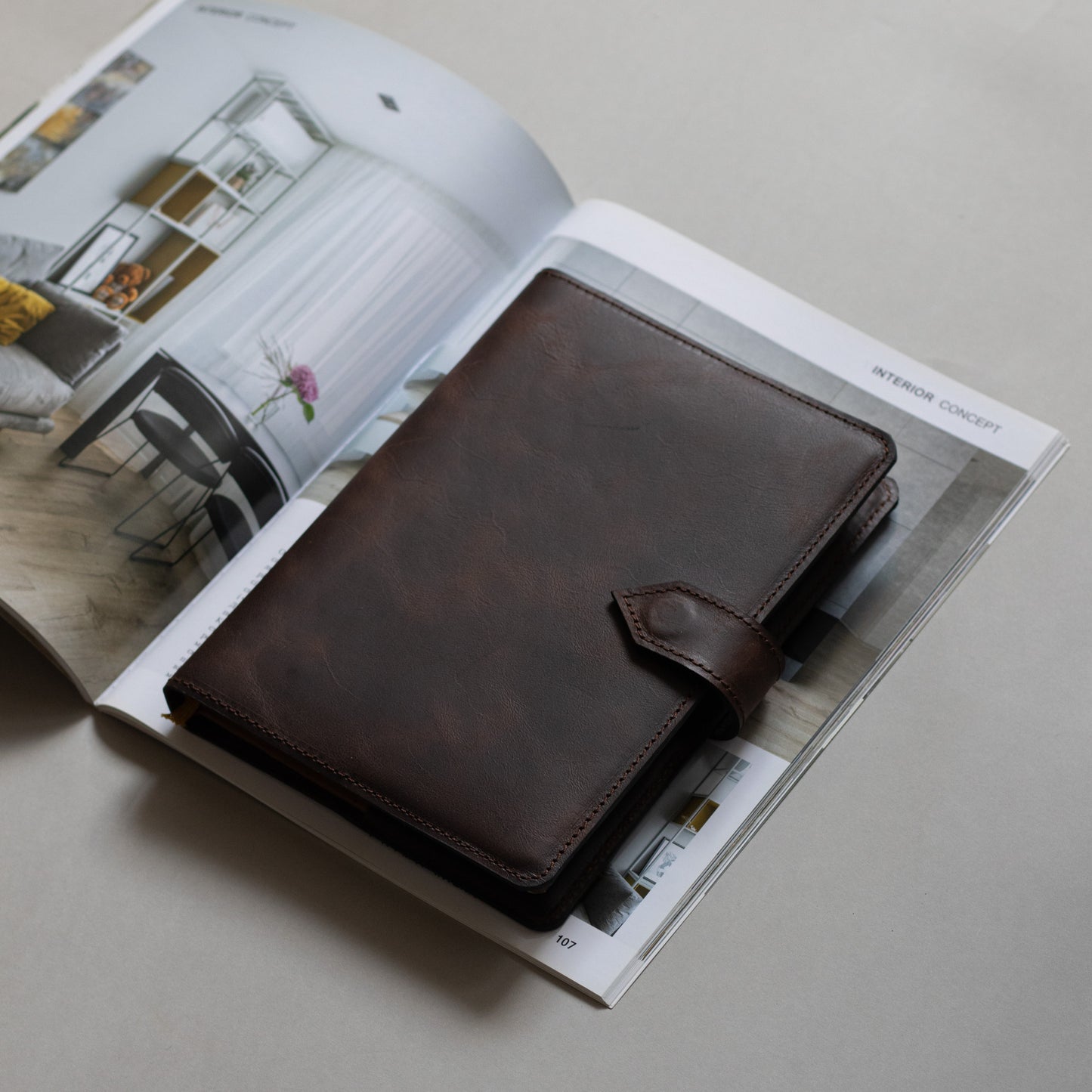 Elegant A5 Leather Notebook – Royal Chocolate