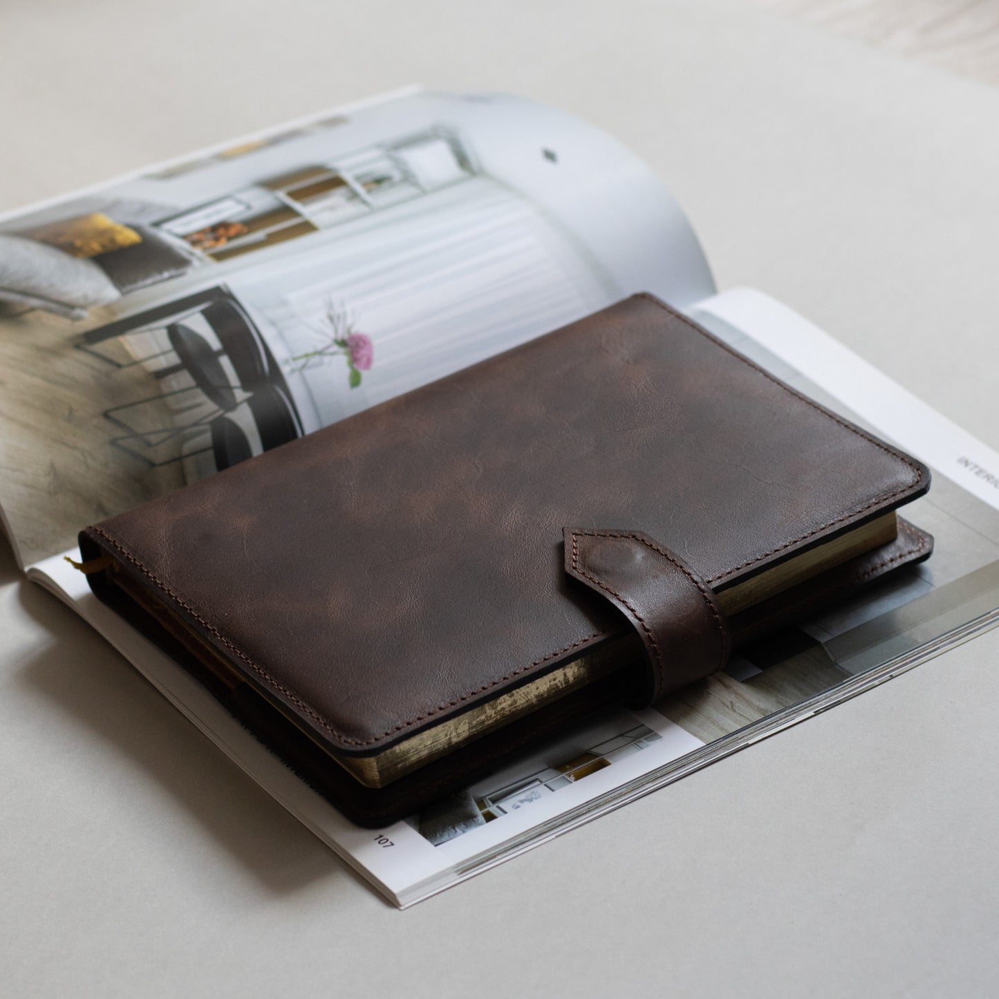 Elegant A5 Leather Notebook – Royal Chocolate