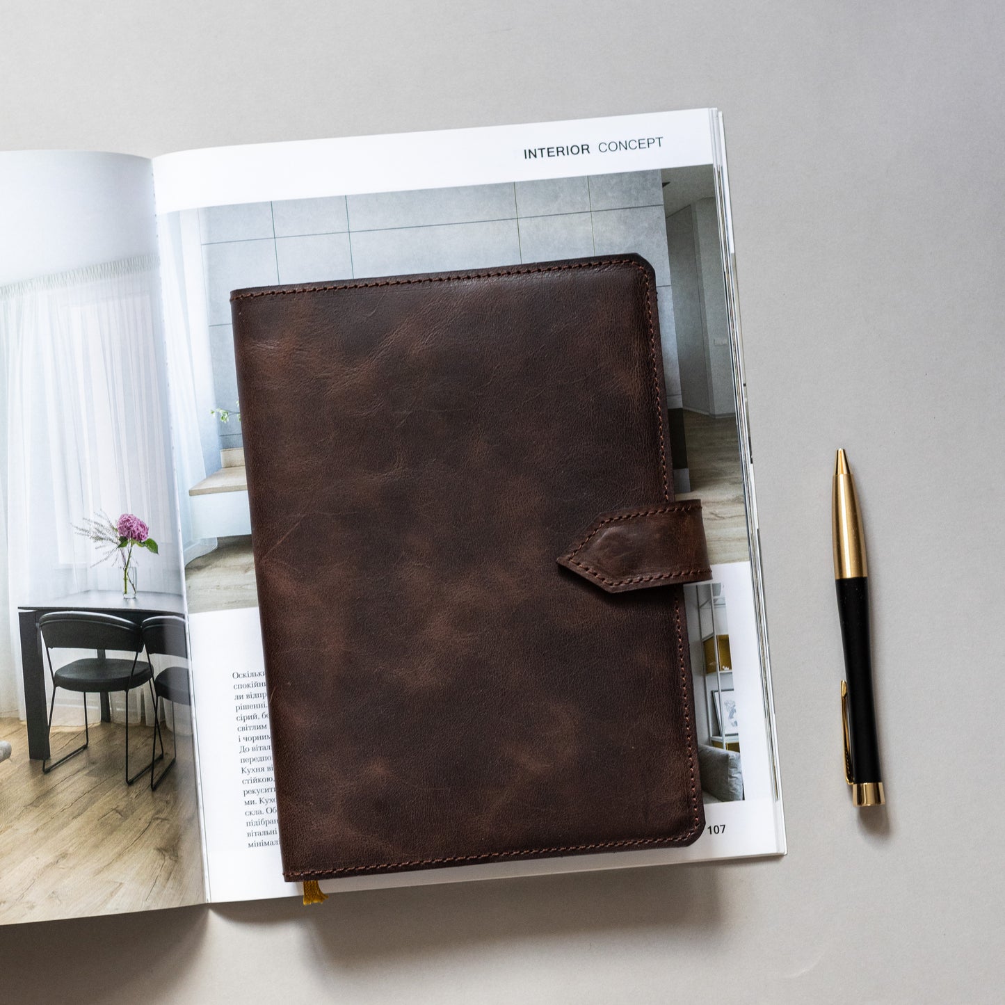 Elegant A5 Leather Notebook – Royal Chocolate