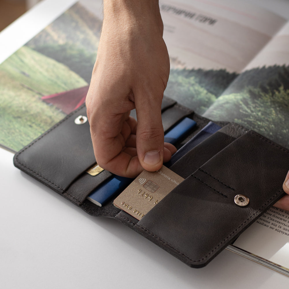 Double Passport Case Personalized – Royal Graphite