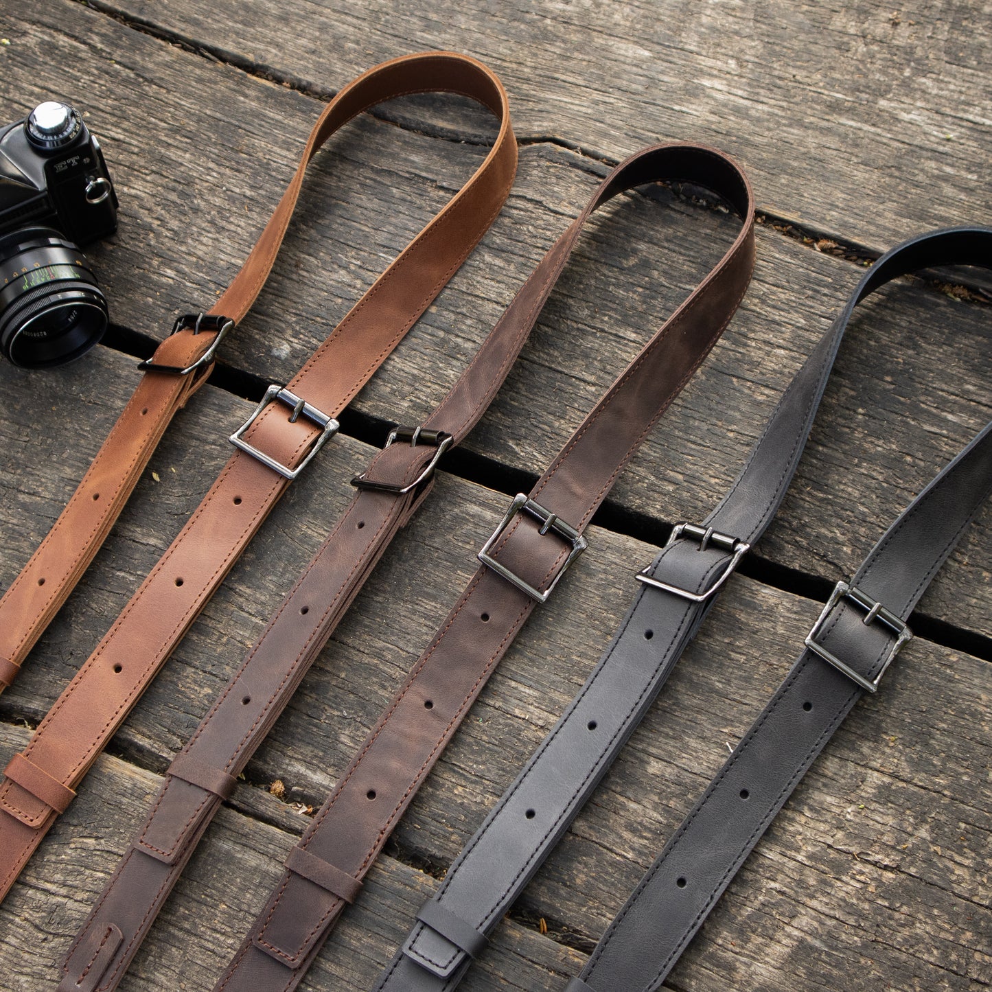 Adjustable Camera Strap - Bradley Whiskey