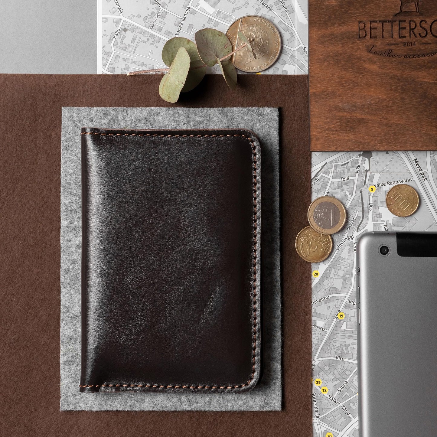 Passport wallet cape town brown