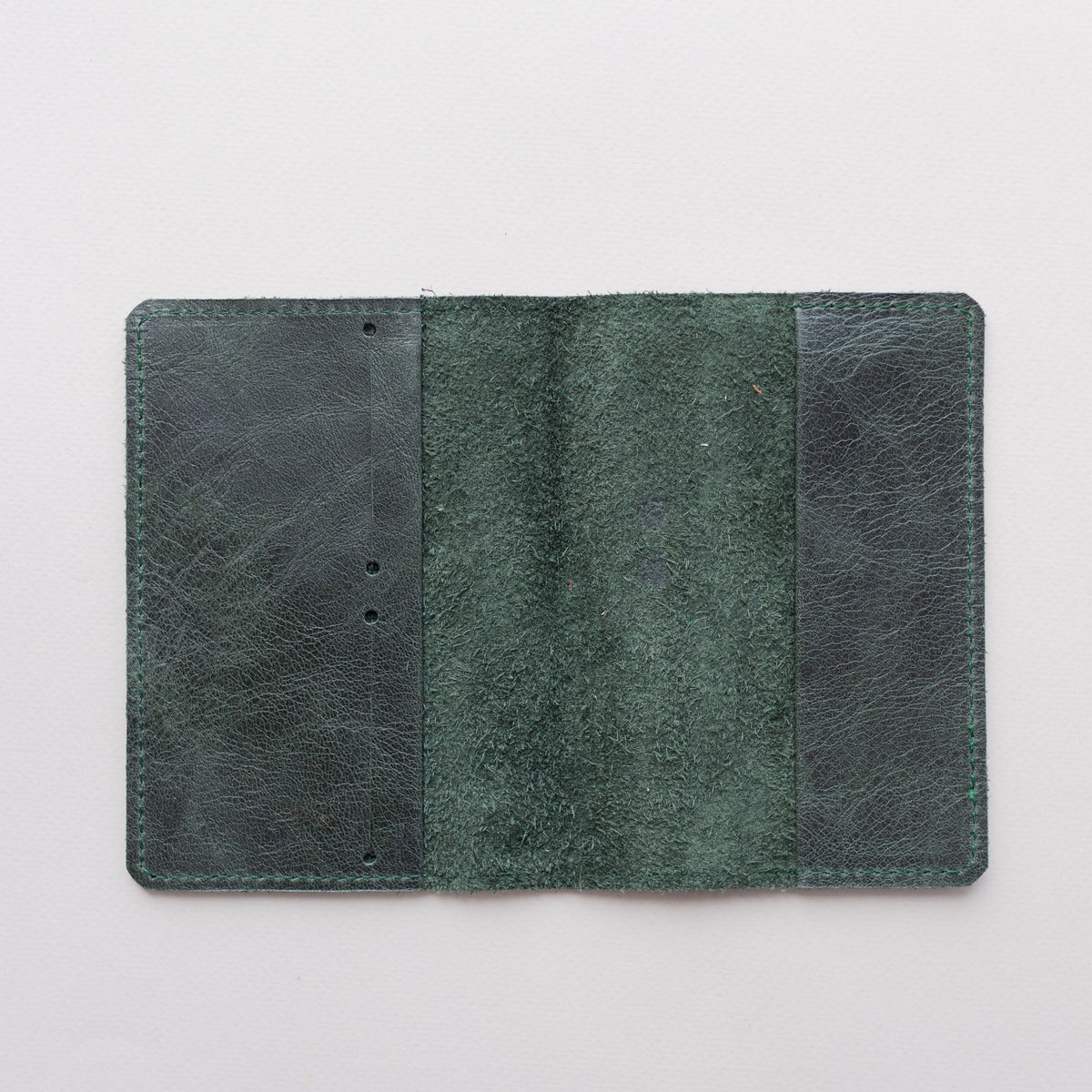 Leather passport cover Doco Forest