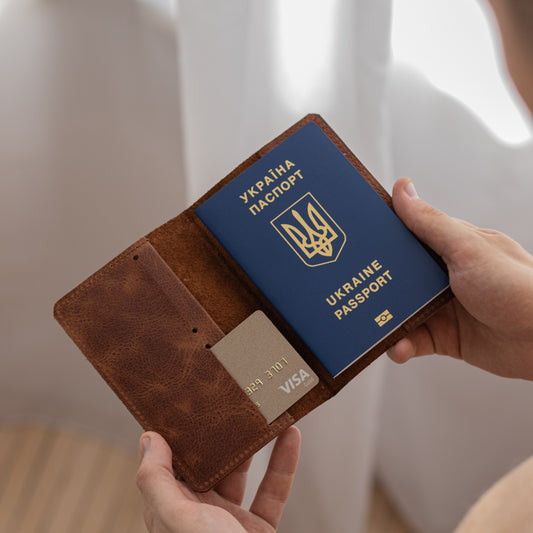 Personalized Leather Passport Cover – Royal Whiskey
